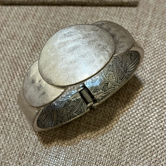 Anthropologie Jewelry - Anthropologie Silver Textured Bracelet